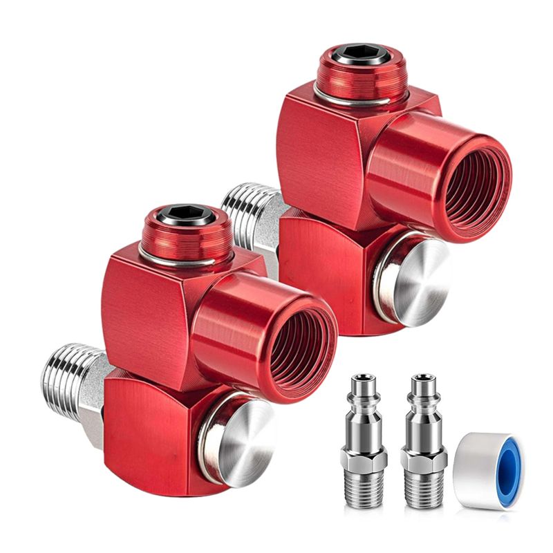 Swivel Air Hose Fitting Quick Connect 1/4 - ABHI-2-Packs Raccords de tuyau d'air pivotants