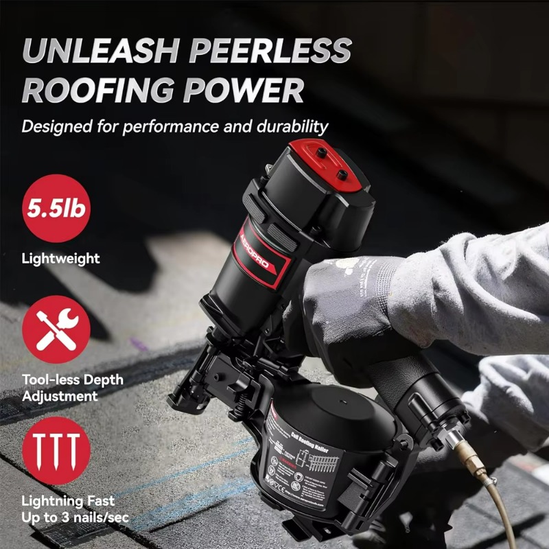 Cloueuse à bobine professionne - Coil Roofing Nailer Pneumatic 15 Degree avis et prix