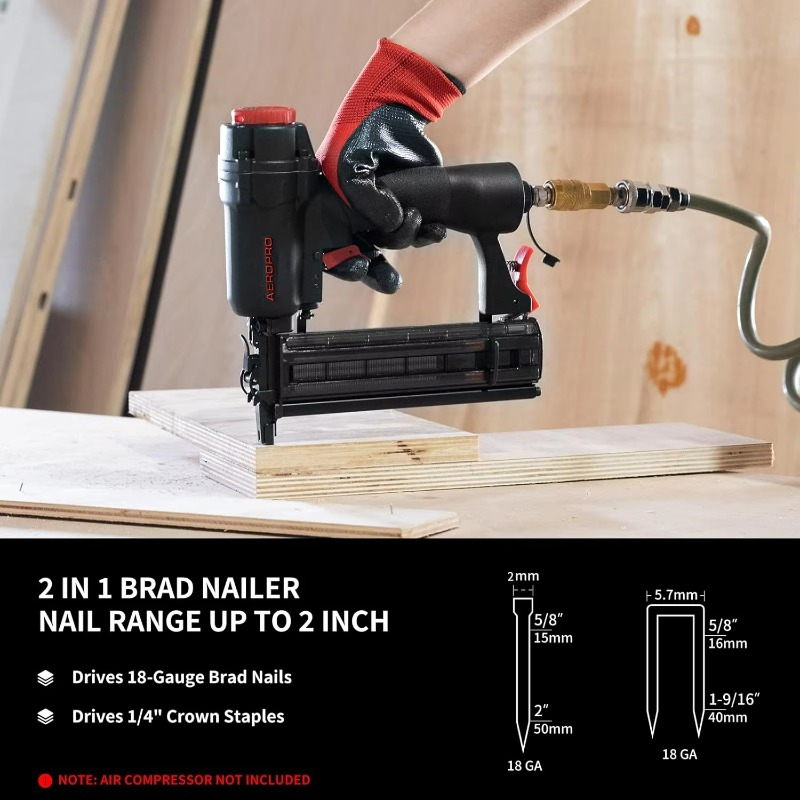 ASF5040 Nouveau cloueur pneuma - Air Brad Nailer 18 Gauge 2 In 1 avis et prix