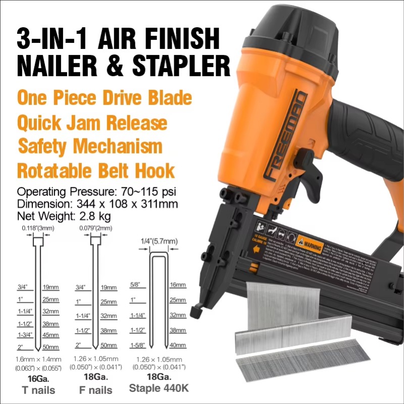 Cloueuse et agrafeuse pneumati - Air Brad Nailer 18 Gauge 2 In 1 avis et prix